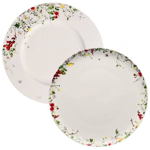 kvetinové taniere, plytký tanier, porcelánový tanier