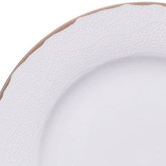 biely tanier s hnedým lemom