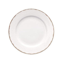 elegantný dezertný tanier s hnedým lemom