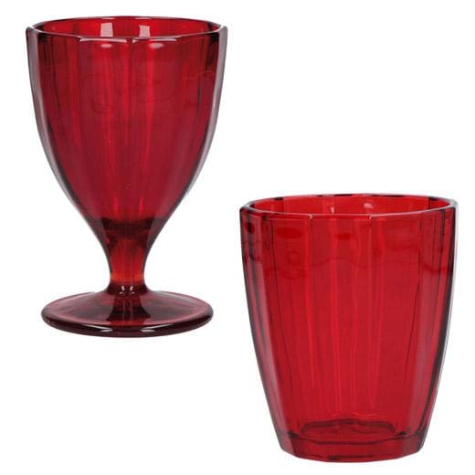 sklenené poháre červené